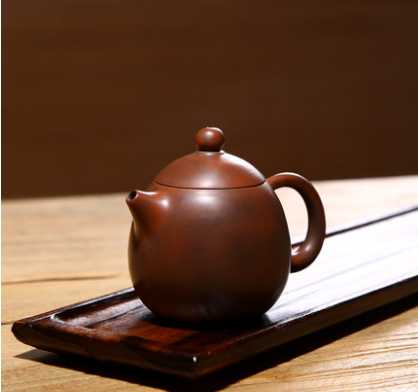 广西钦州老坭兴陶茶壶龙蛋壶龙旦壶纯手工雕刻线刻梅花泡茶器茶具